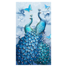 Load image into Gallery viewer, Peacock-11CT Stamped 3 Strands Cross Stitch-60x100cm