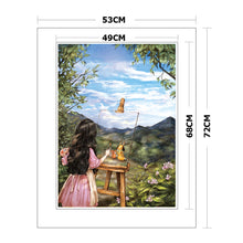 Load image into Gallery viewer, Sketch Girl-11CT Stamped 3 Strands Cross Stitch-53x72cm