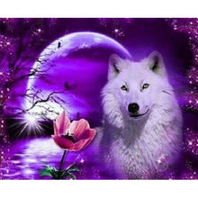Load image into Gallery viewer, Moonlight White Wolf-Full Drill Diamond Painting