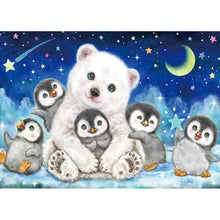 Load image into Gallery viewer, Cute Bear And Penguin-Full Drill Diamond Painting