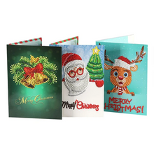 Load image into Gallery viewer, 8pcs/set Christmas Greeting Cards Diamond Painting