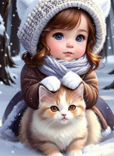 Load image into Gallery viewer, Life of Pets Girl-Full Round/Square Diamond Painting-30x40cm/40x50cm/50x70cm