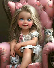 Load image into Gallery viewer, Sweet Girl-Full Round Diamond Painting-30x40cm