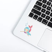 Load image into Gallery viewer, 6pcs-Mermaid-Diamond Painting Free Stickers