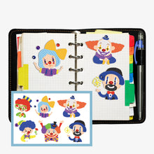 Load image into Gallery viewer, 6pcs-Clown-Diamond Painting Free Stickers