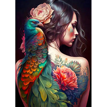 Load image into Gallery viewer, Personality Flower Girl Bird Back-Full Drill Diamond Painting