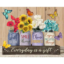 Load image into Gallery viewer, Flower Sentence-Everyday is a gift - Full Drill Diamond Painting