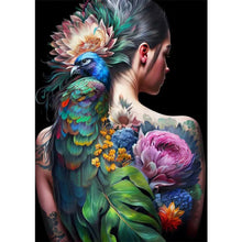 Load image into Gallery viewer, Personality Flower Girl Bird Back-Full Drill Diamond Painting
