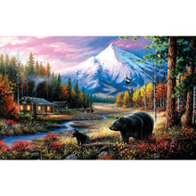 Load image into Gallery viewer, Black Bear-Full Drill Diamond Painting-60x40cm