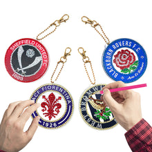 Load image into Gallery viewer, 4pcs Badge DIY Keychain