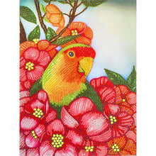 Load image into Gallery viewer, Flower Parrot-Special Shaped Crystal Diamond Painting-30*40cm