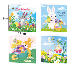 Load image into Gallery viewer, 4pcs/Set-Easter-Diamond Greeting Cards