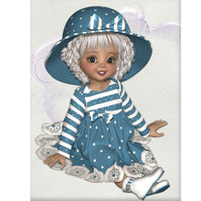 Load image into Gallery viewer, Girl With Big Eyes-Full Drill Diamond Painting