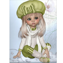 Load image into Gallery viewer, Girl With Big Eyes-Full Drill Diamond Painting