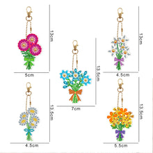 Load image into Gallery viewer, 5pcs Bouquet Double Sided Keychain