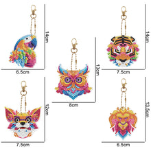 Load image into Gallery viewer, 5pcs Animal Tiger Double Sided Keychain