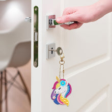 Load image into Gallery viewer, 8pcs Rainbow Horse Double Sided Keychain