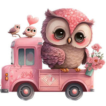 Load image into Gallery viewer, Cartoon Flower Owl  - Full Drill Diamond Painting