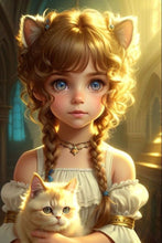 Load image into Gallery viewer, Life of Pets Girl-Full Round/Square Diamond Painting-30x40cm/40x50cm/50x70cm