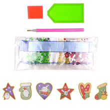 Load image into Gallery viewer, 5pcs/set Double Sided Christmas DIY Diamond Painting  Hanging Pendant Trees Decoration