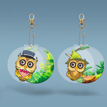 Load image into Gallery viewer, 2pcs Owl Double Sided Keychain