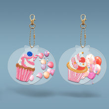 Load image into Gallery viewer, 2pcs Cake Double Sided Keychain