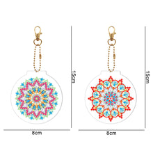 Load image into Gallery viewer, 2pcs Mandala Double Sided Keychain