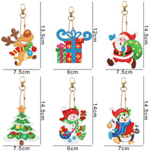 Load image into Gallery viewer, 6pcs Christmas Present Double Sided Keychain