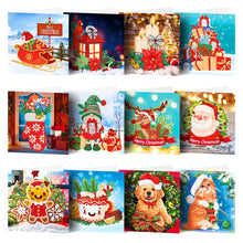 Load image into Gallery viewer, 12pcs/Set-Christmas-Diamond Greeting Cards