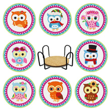 Load image into Gallery viewer, 8pcs/set +1 storage rack-Animal-Wooden Diamond Coaster