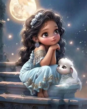 Load image into Gallery viewer, Sweet Girl-Full Round Diamond Painting-30x40cm
