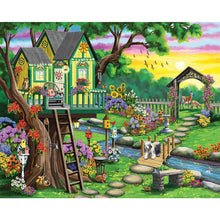 Load image into Gallery viewer, House In Evening-Full Round Diamond Painting-40x30cm