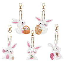 Load image into Gallery viewer, 5pcs Rabbit Double Sided Keychain
