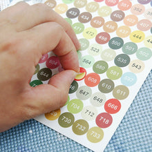 Load image into Gallery viewer, DMC 447 Colors Number Label Stickers for Diamond Painting Storage Box Bottle