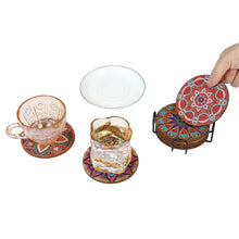 Load image into Gallery viewer, Mandala/Halloween/Butterflies - Round Wooden Coaster Mug