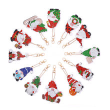 Load image into Gallery viewer, 12pcs Santa Claus Christmas Double Sided Keychain
