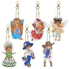 Load image into Gallery viewer, 6pcs Doll Double Sided Keychain