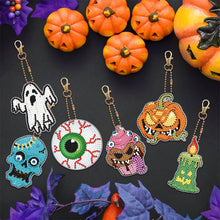 Load image into Gallery viewer, 6pcs Halloween Ghost Double Sided Keychain