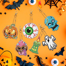 Load image into Gallery viewer, 6pcs Halloween Ghost Double Sided Keychain