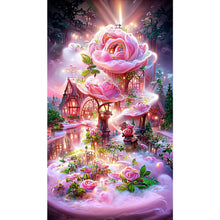 Load image into Gallery viewer, Rose Castle-Full Drill Diamond Painting-40x70CM