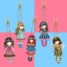 Load image into Gallery viewer, 5pcs Doll Double Sided Keychain