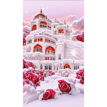 Load image into Gallery viewer, Snow Red Rose Manor-Full Drill Diamond Painting-40x70CM