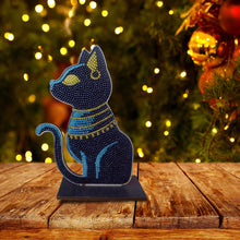 Load image into Gallery viewer, Egyptian Cat Single Sided Wooden Desktop Ornaments