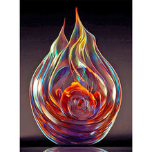 Load image into Gallery viewer, Glass Fire Sculpture-Full Round Diamond Painting-30x40cm