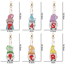 Load image into Gallery viewer, 6pcs Diamond Painting Keyring Kits DIY Keychain Bag Pendant Kits