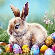 Load image into Gallery viewer, Easter Bunny-Full Round Diamond Painting-30x30cm