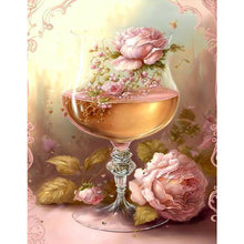 Load image into Gallery viewer, Rose Cup-Full Round Diamond Painting-30x40cm
