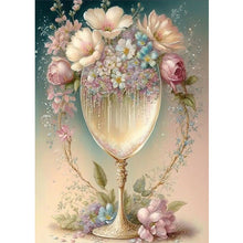 Load image into Gallery viewer, Rose Cup-Full Round Diamond Painting-30x40cm