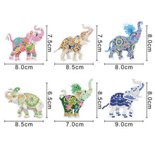 Load image into Gallery viewer, 6pcs Elephant Double Sided Keychain