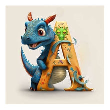 Load image into Gallery viewer, Alphabet Dinosaur-Full Round Diamond Painting-30x30cm